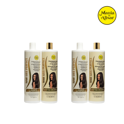 2 Kits of Keratin and Shampoo Hair Liss Perfect - 1000ml