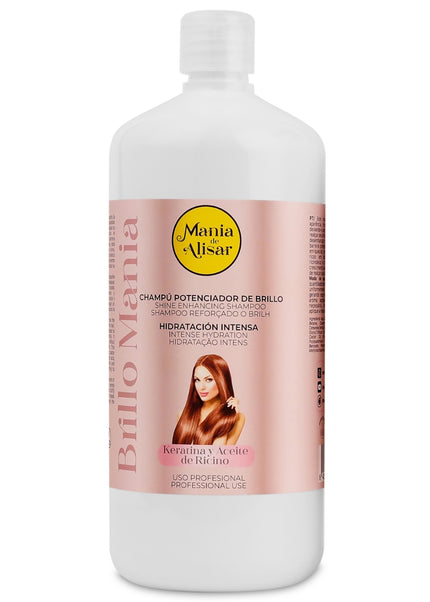 Shampoo Hidratante Brilho Mania com Óleo de Rícino e Queratina 1000ml 