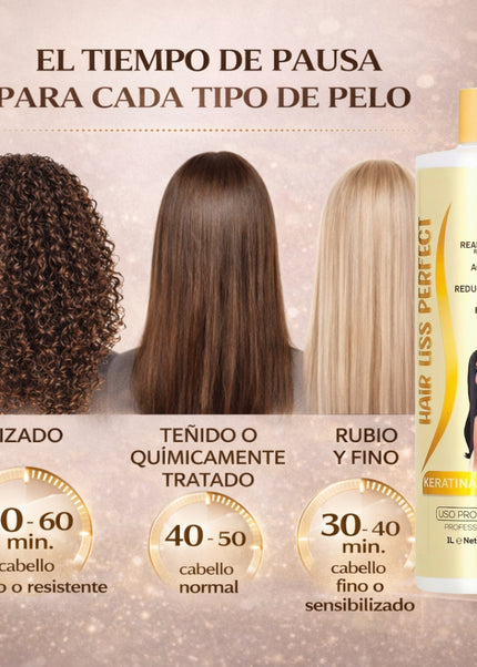 Pre-Tratamiento 250ml  + Kit de Alisado  Hair Liss Perfect 300ml + Mantenimiento Pos-Alisado