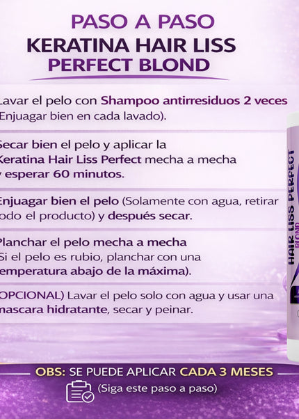 Hair Liss Perfect Blond Mattifying Keratin 1000ml
