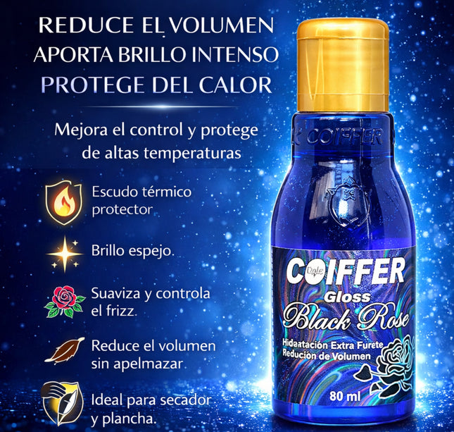 Serum Perfumado para el Cabello Gloss Black Rose