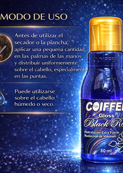 Serum Perfumado para el Cabello Gloss Black Rose