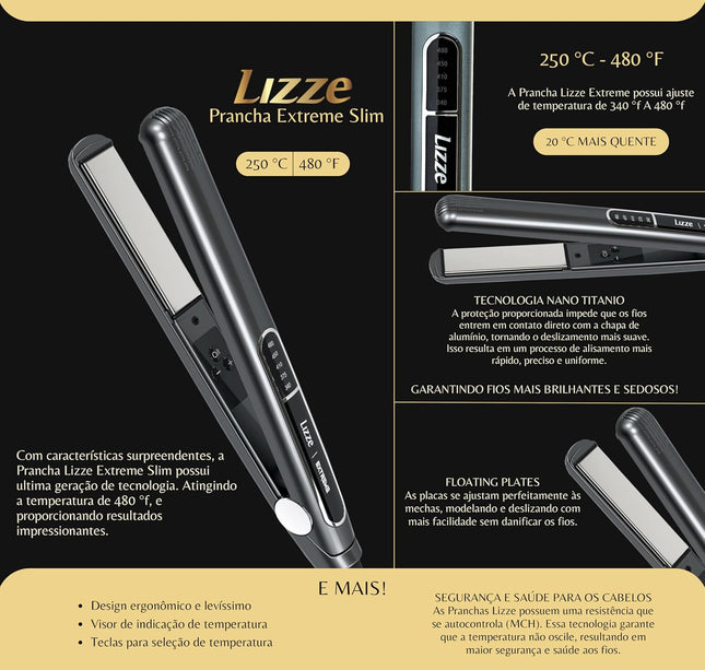 Kit de Keratina Hair Liss Perfect - 300ml + Plancha Lizze Extreme + REGALO Peine de Carbon