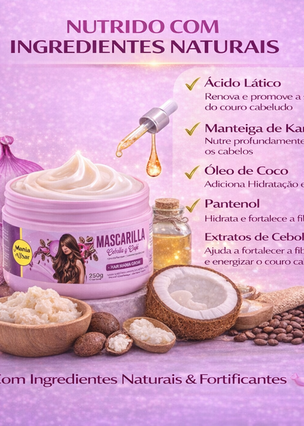Kit Capilar Cebolla & Cafe Sin Sal para la Caida y Crescimiento del Pelo