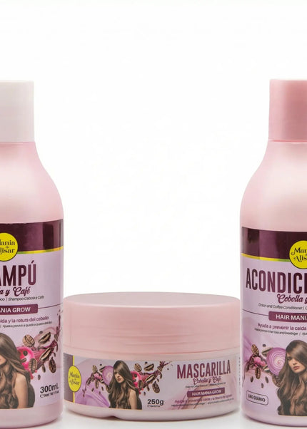 Kit Capilar Cebolla & Cafe Sin Sal para la Caida y Crescimiento del Pelo