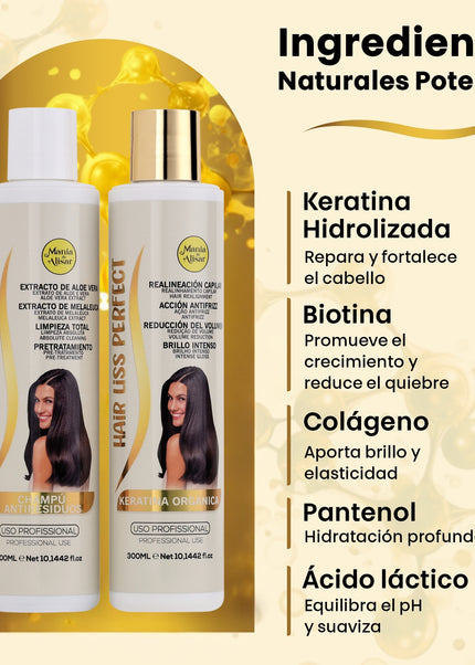 Kit de Pre-quimica + Kit de Keratina Hair Liss Perfect 300ml