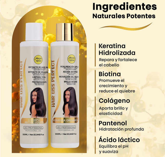 Kit de Pre-quimica + Kit de Keratina Hair Liss Perfect 300ml