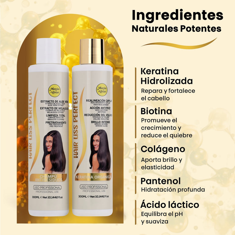 Kit de Pre-quimica + Kit de Keratina Hair Liss Perfect 300ml
