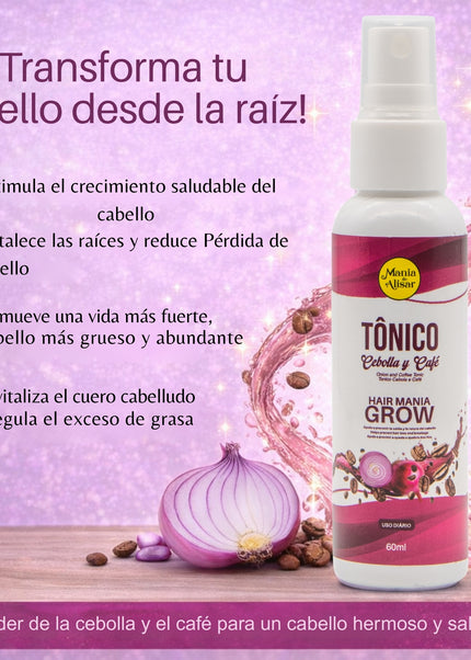 Tonico Cebolla y Cafe para la Caida y Crescimiento del Pelo