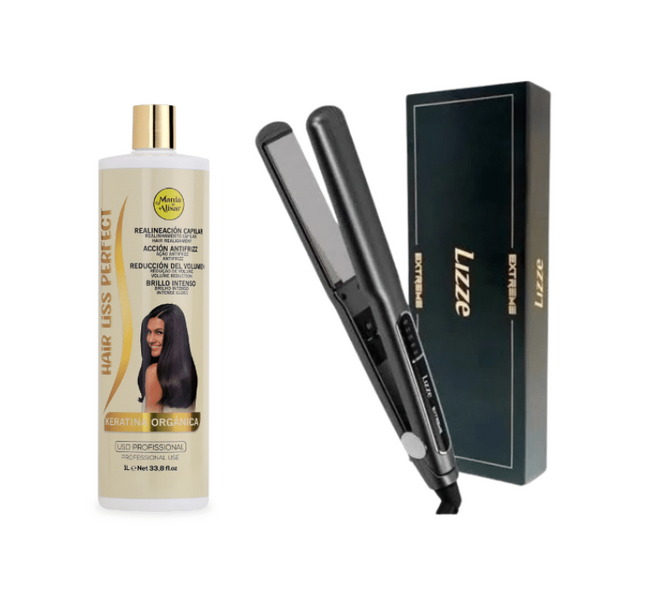 Keratina Hair Liss Perfect + Plancha  Lizze Extreme + REGALO Peine de Carbon