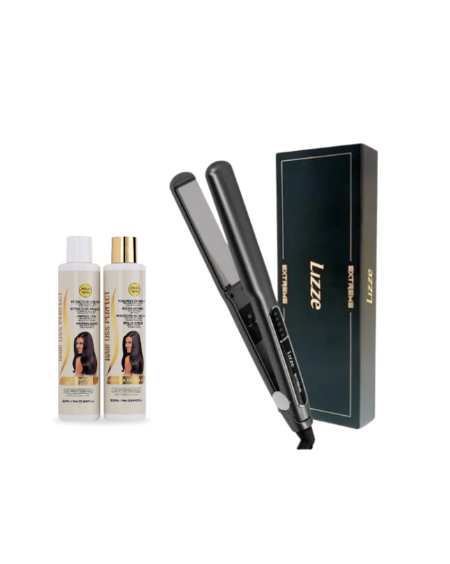 Kit de Keratina Hair Liss Perfect - 300ml + Plancha Lizze Extreme