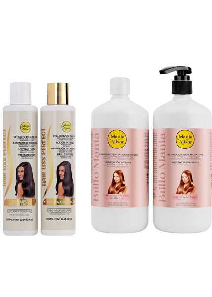 Kit de Alisado  Hair Liss Perfect 300ml + Kit  de Mantenimiento Pos-Alisado