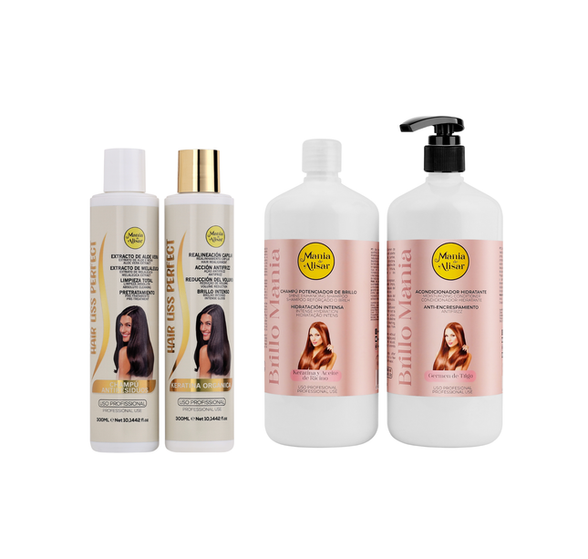 Kit de Alisado  Hair Liss Perfect 300ml + Kit  de Mantenimiento Pos-Alisado