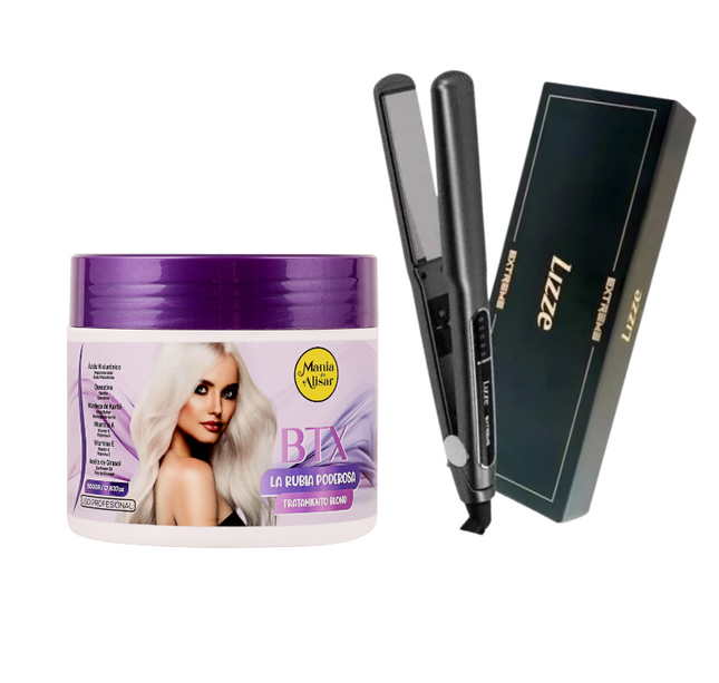 Btx Matizador + Plancha Lizze Extreme 250°C /480°F + REGALO Peine de Carbon