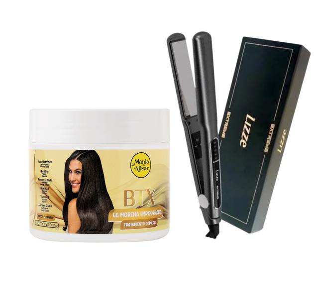 Btx Morena Empoderada + Plancha Lizze Extreme 250°C /480°F + REGALO Peine de Carbon
