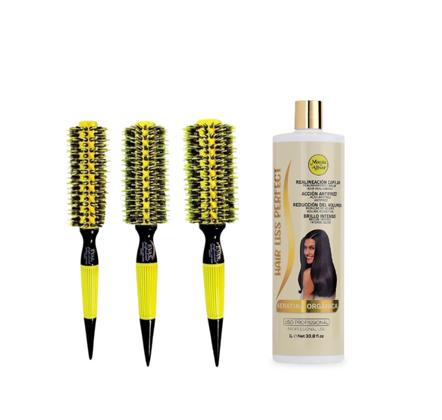Keratina Hair Liss Perfect 1000ml + Cepillos Punta fina