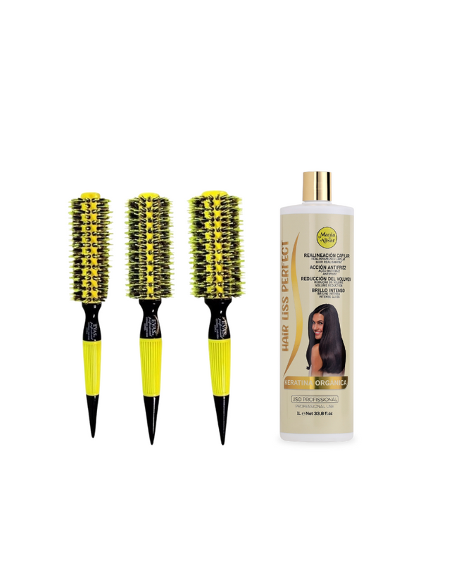 Keratina Hair Liss Perfect 1000ml + Cepillos Punta fina