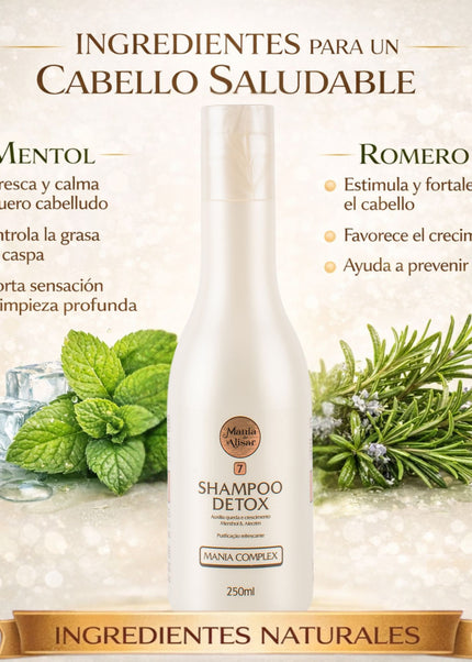 Champú Détox Previene la Caida y Crecimiento Del Pelo