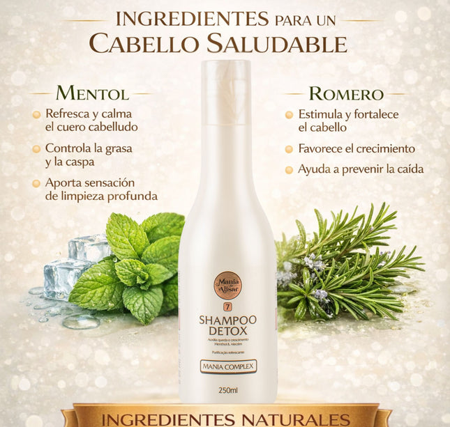Champú Détox Previene la Caida y Crecimiento Del Pelo