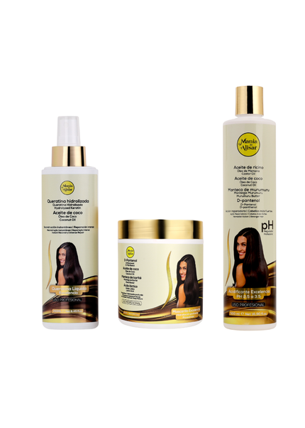 Kit Pré-Química, Máscara, Acidulante e Queratina Líquida