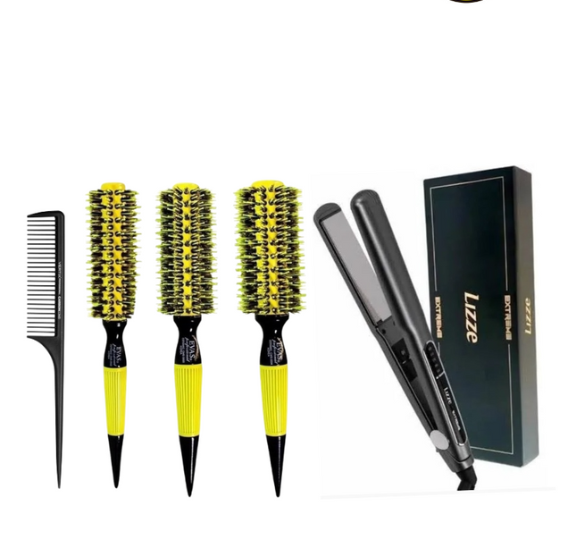 Plancha + Cepillos para Alisados de Cerdas mixtas de Jabali + REGALO