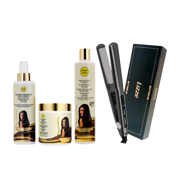 Kit de Pre- Tratamiento + Plancha Lizze Extreme + REGALO Peine de Carbon